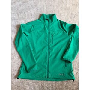 Marmot Tempo Softshell Jacket Womens Large Green Full Zip Outdoor Hiking J98300